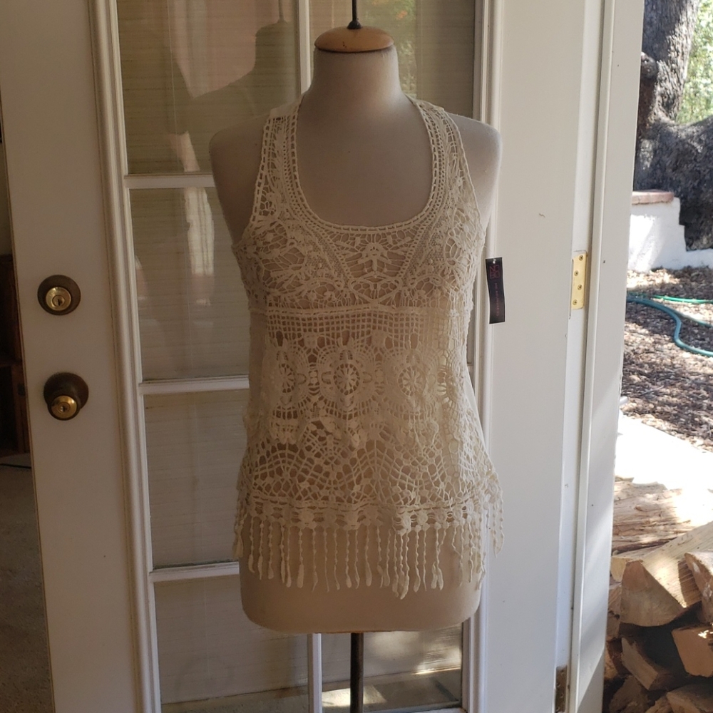 Lace raceback tank top